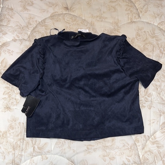 Zara Basic navy blue shirt. US 4. - Picture 4 of 6